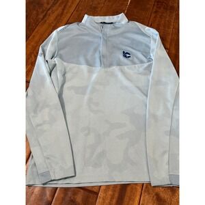 Levelwear Mens Blue Camo Plum Creek Golf Club Quarter Zip Pullover Size Medium